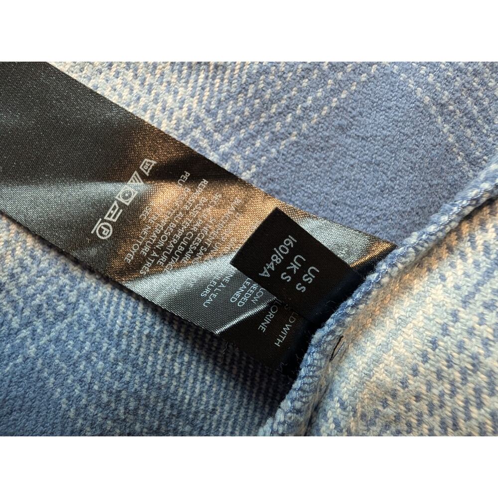 BDG Urban Outfitters Jacket Womens Small Blue Plaid Hooded Shacket Flannel - Picture 11 of 11